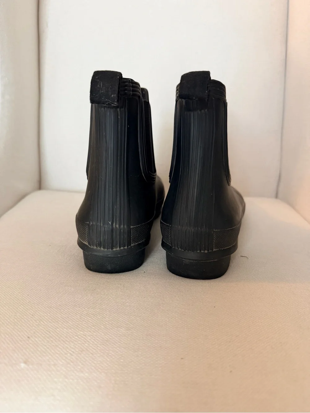 Hunter Black Short Chelsea Rain Boots